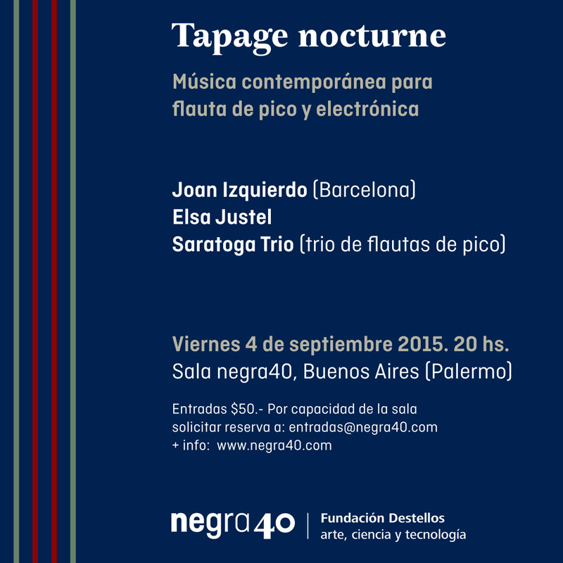Tapage nocturne – Música contemporánea para flauta de pico y electrónica