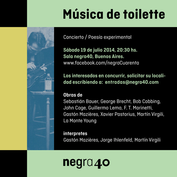 Música de toilette – Poesía experimental
